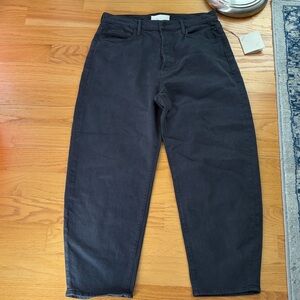 MOTHER Superior the curbside ankle jean in faded black NWT size 33